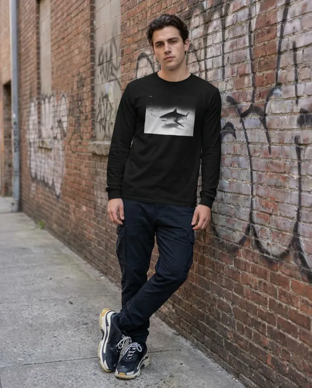 Tiger Shark Approach, Bimini Shark Labs, Moss Apparel, Long Sleeve T-Shirt made by Moss Apparel
