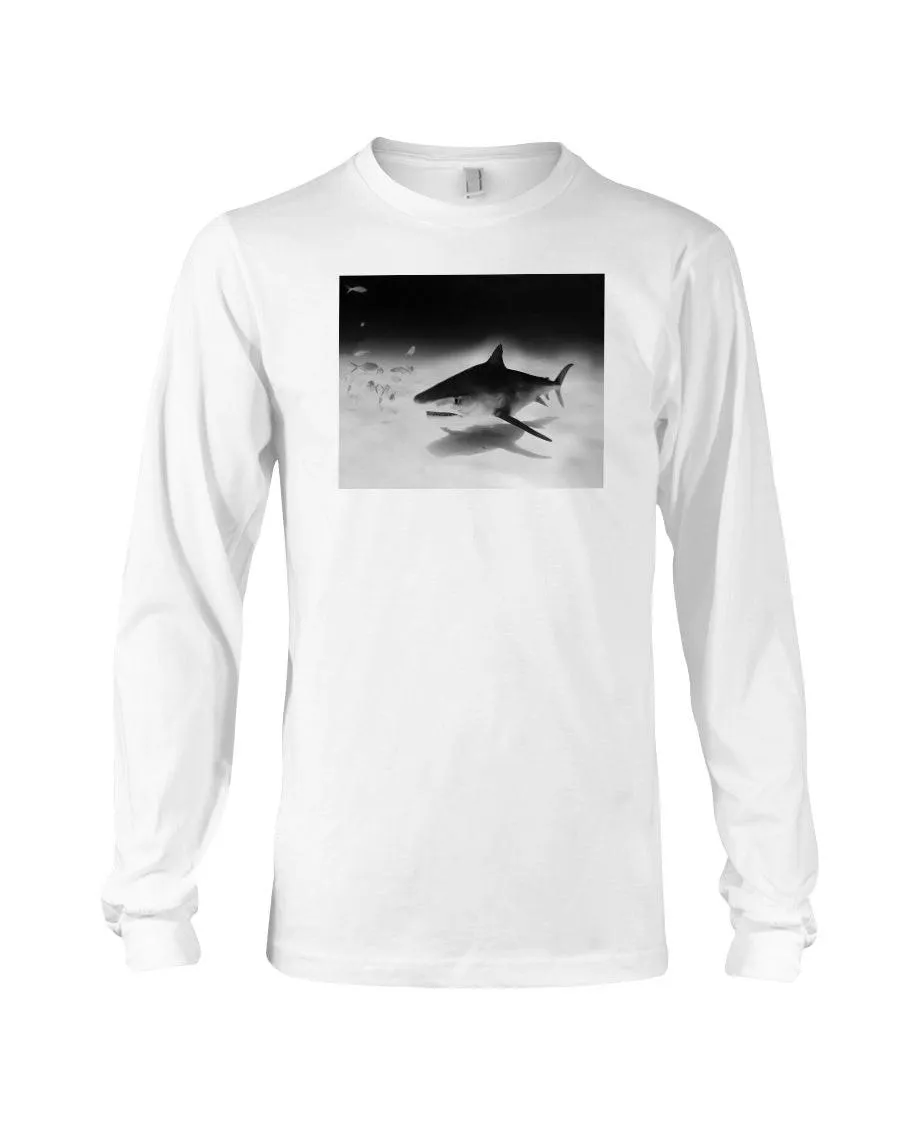 Tiger Shark Approach, Bimini Shark Labs, Moss Apparel, Long Sleeve T-Shirt sold by Moss Apparel product image thumbnail 3