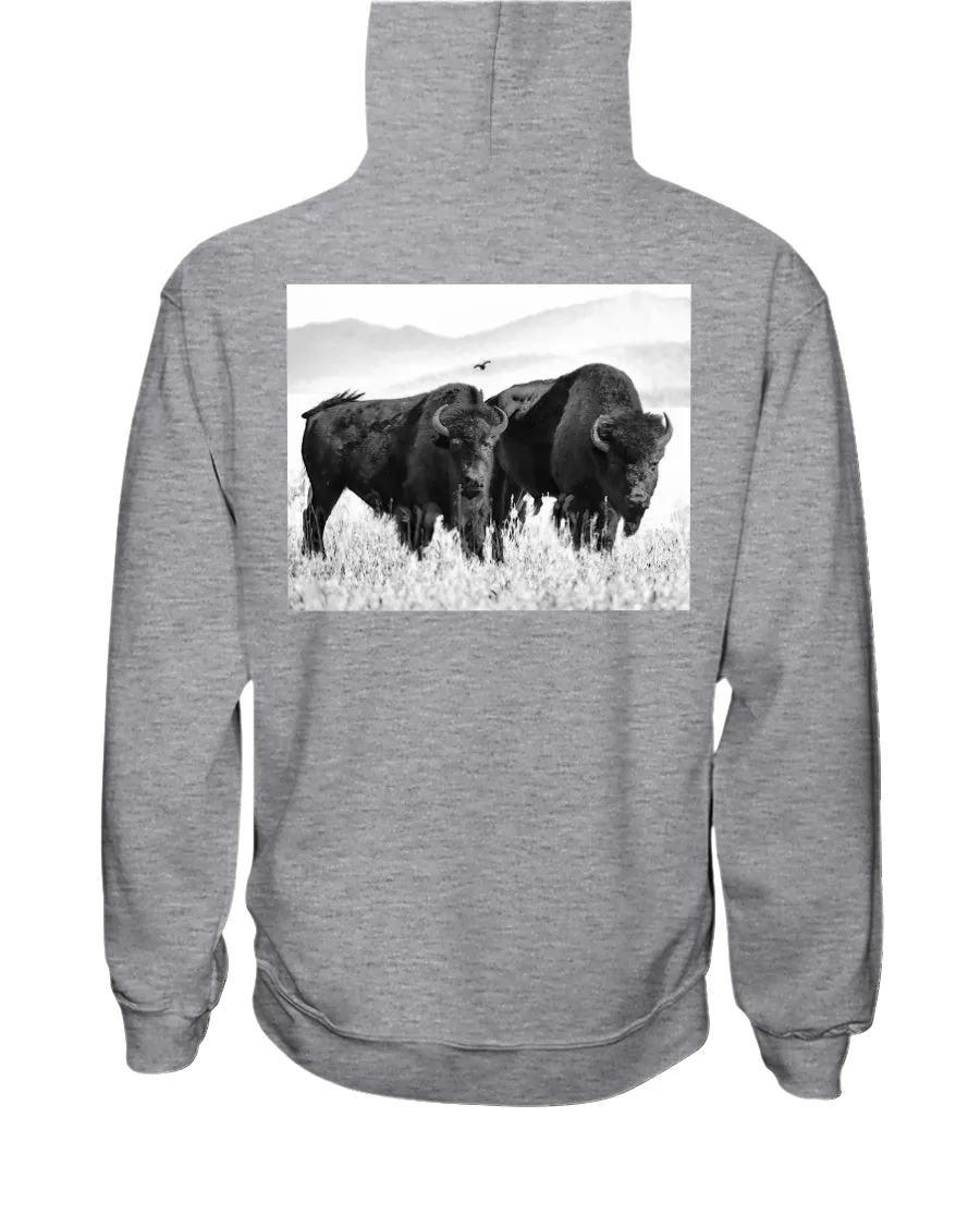 Bison Couple, The WYldlife Fund, Moss Apparel, Hoodie sold by Moss Apparel product image thumbnail 5
