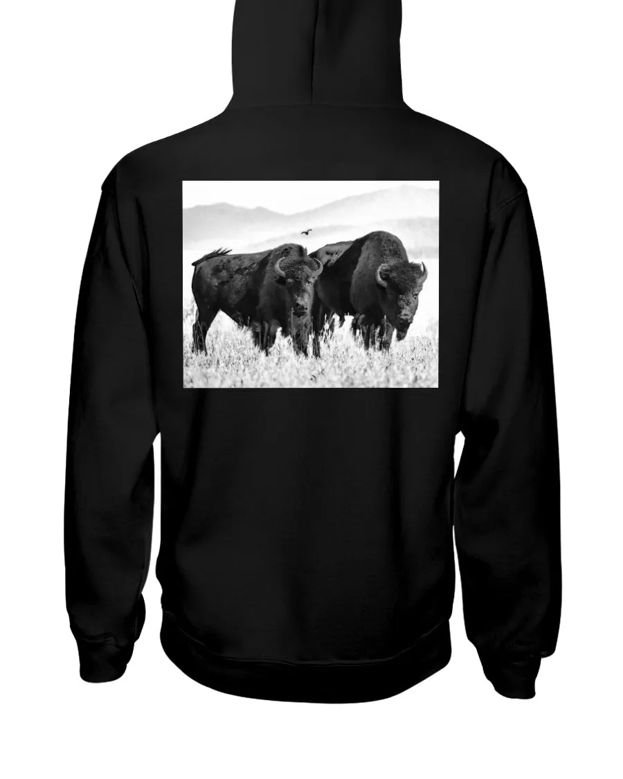 Bison Couple, The WYldlife Fund, Moss Apparel, Hoodie sold by Moss Apparel product image thumbnail 3