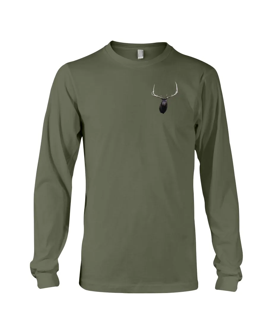 Elk Antlers, The WYldlife Fund, Moss Apparel, Long Sleeve T-Shirt sold by Moss Apparel product image thumbnail 2