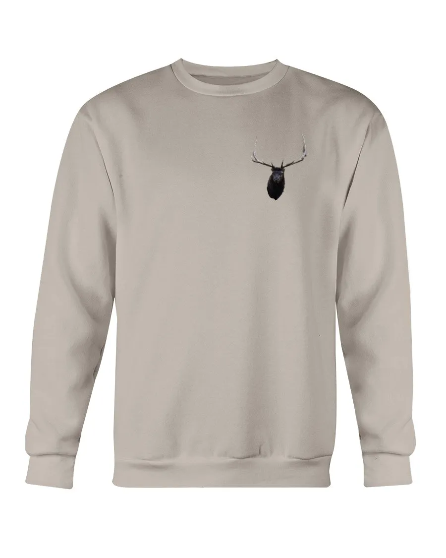 Elk Antlers, The WYldlife Fund, Moss Apparel, Crewneck Sweatshirt sold by Moss Apparel product image thumbnail 4
