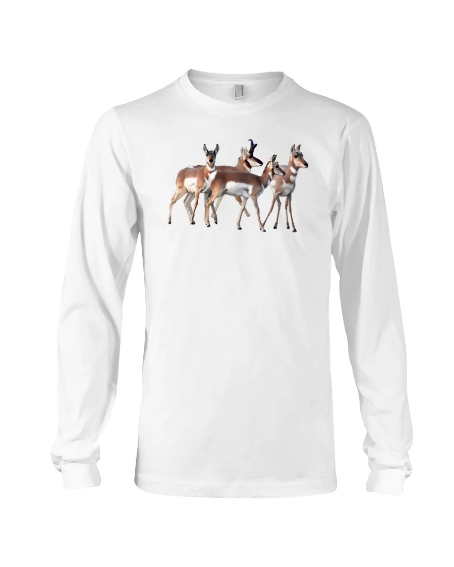 Pronghorn Huddle, The WYldlife Fund, Moss Apparel, Long Sleeve T-Shirt sold by Moss Apparel product image thumbnail 5
