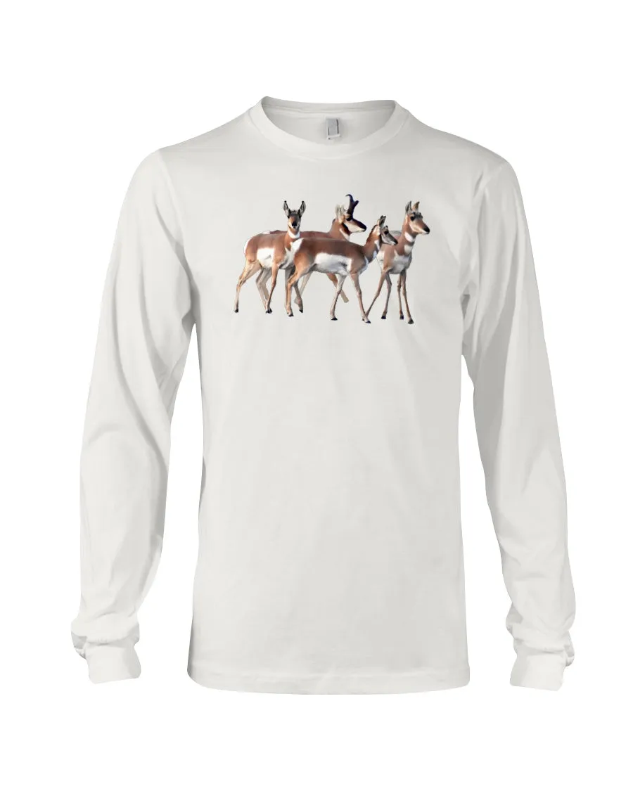 Pronghorn Huddle, The WYldlife Fund, Moss Apparel, Long Sleeve T-Shirt sold by Moss Apparel product image thumbnail 4