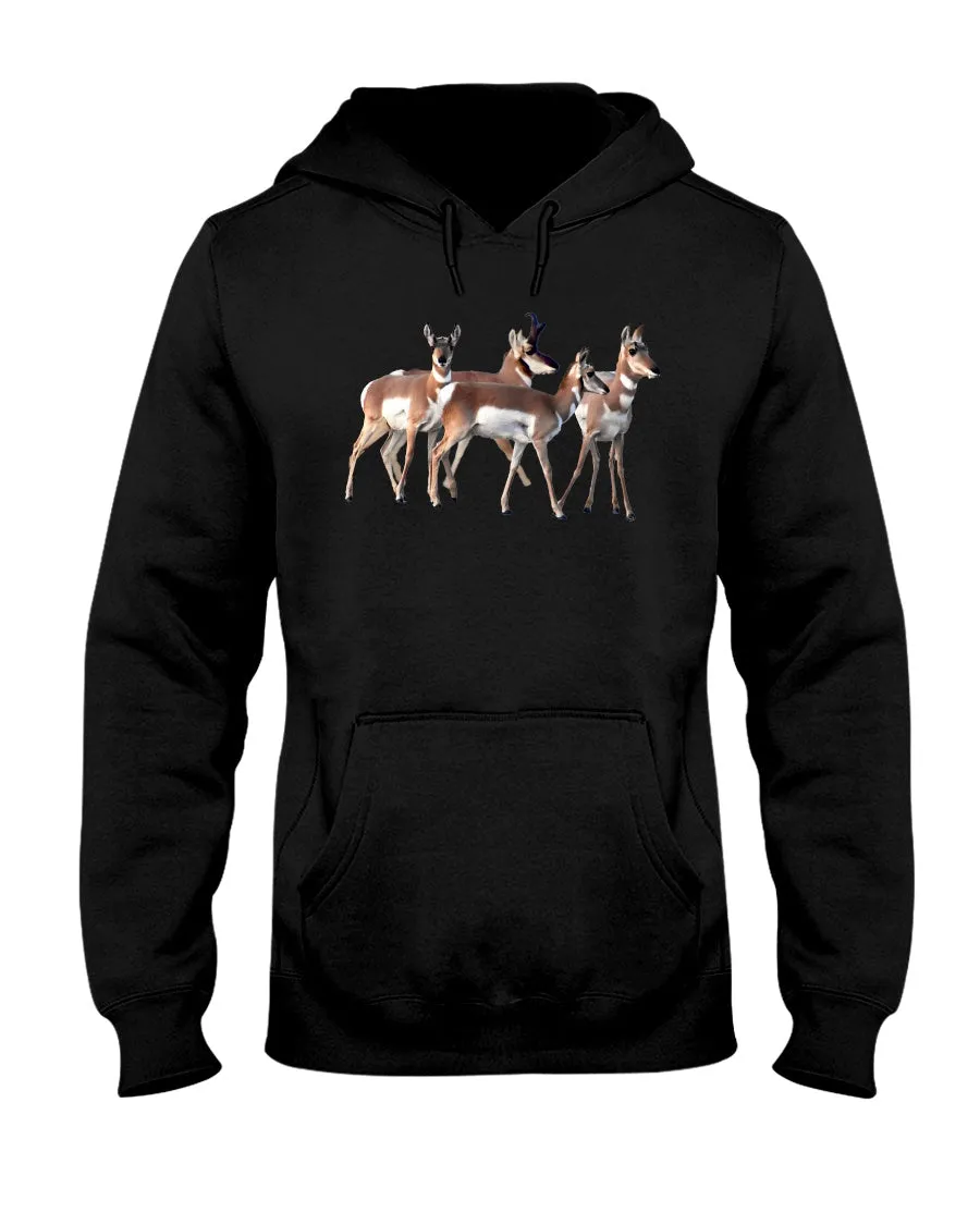 Pronghorn Huddle, The WYldlife Fund, Moss Apparel, Hoodie sold by Moss Apparel product image thumbnail 4
