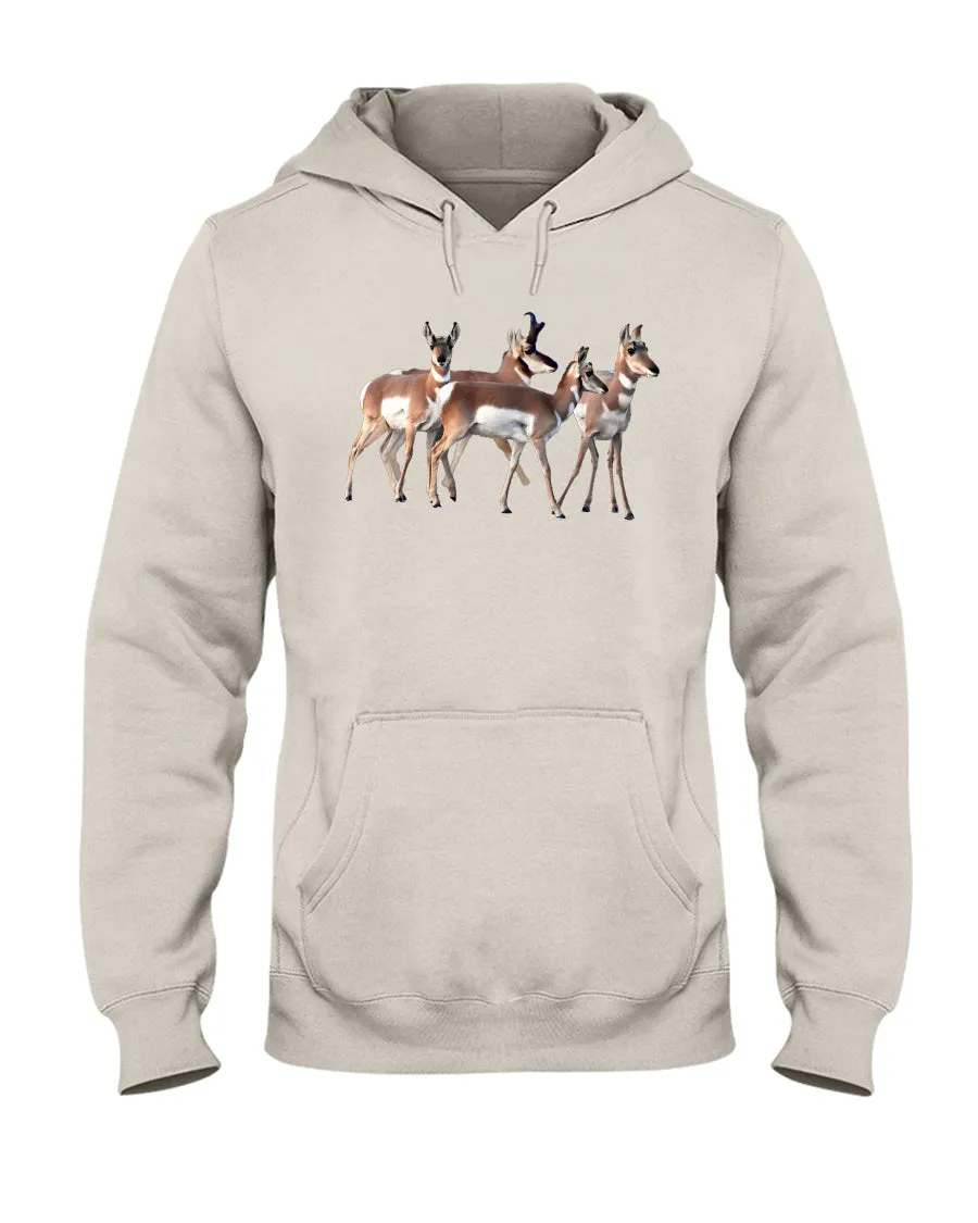 Pronghorn Huddle, The WYldlife Fund, Moss Apparel, Hoodie sold by Moss Apparel product image thumbnail 2