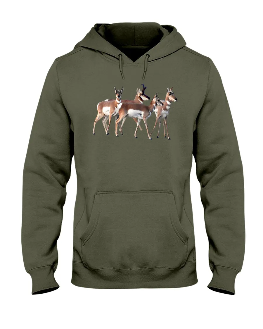 Pronghorn Huddle, The WYldlife Fund, Moss Apparel, Hoodie sold by Moss Apparel product image thumbnail 3