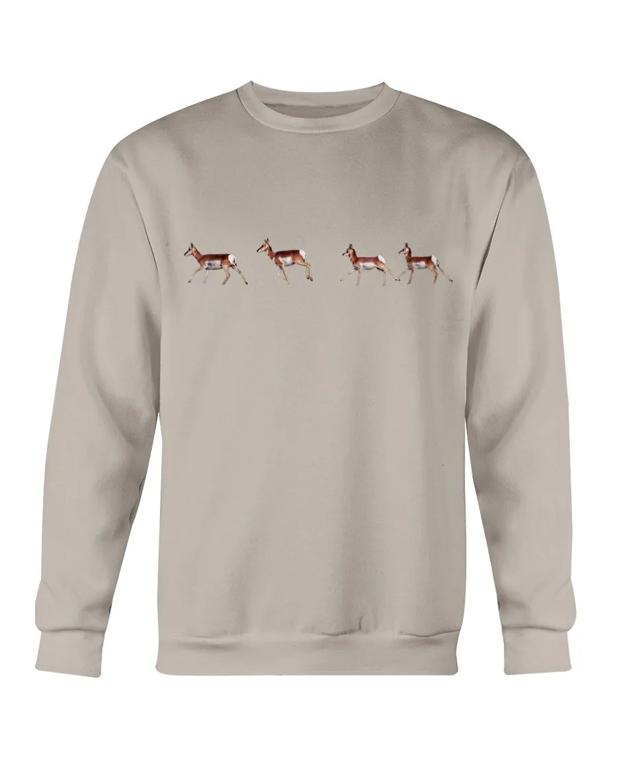 Pronghorn Run, The WYldlife Fund, Moss Apparel, Crewneck Sweatshirt sold by Moss Apparel product image thumbnail 3