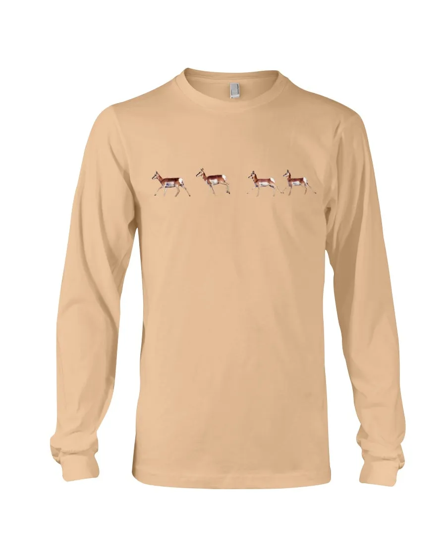 Pronghorn Run, The WYldlife Fund, Moss Apparel, Long Sleeve T-Shirt sold by Moss Apparel product image thumbnail 2