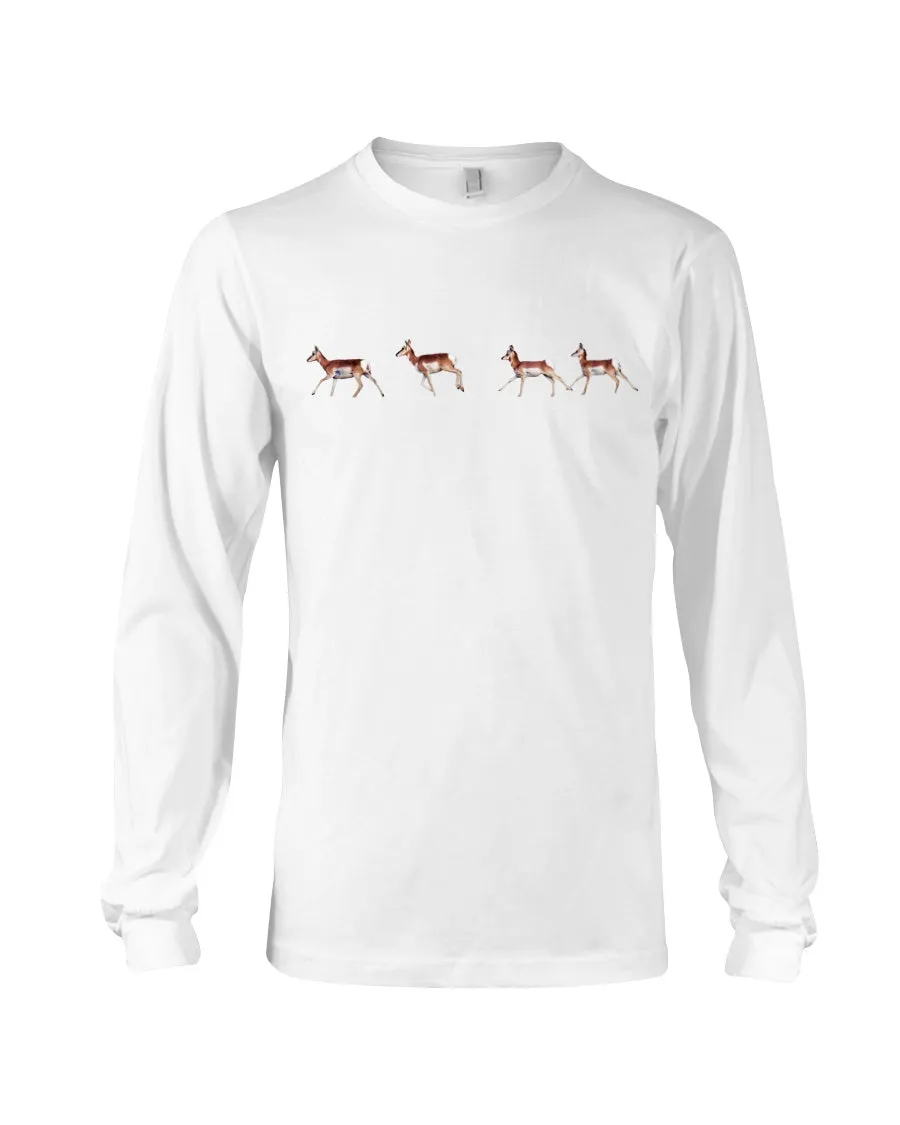 Pronghorn Run, The WYldlife Fund, Moss Apparel, Long Sleeve T-Shirt sold by Moss Apparel product image thumbnail 3