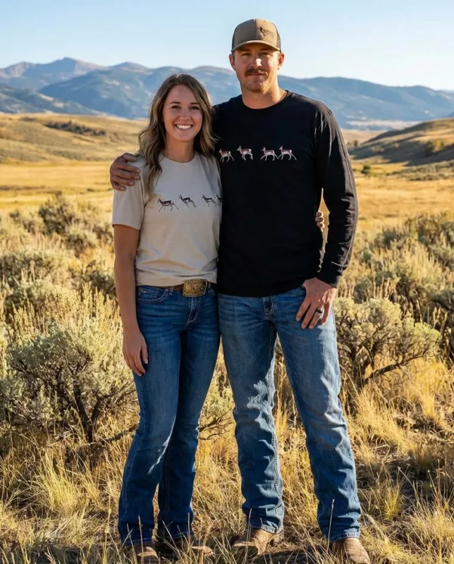 Pronghorn Run, Wyldlife For Tomorrow, Moss Apparel, Unisex T-Shirt made by Moss Apparel