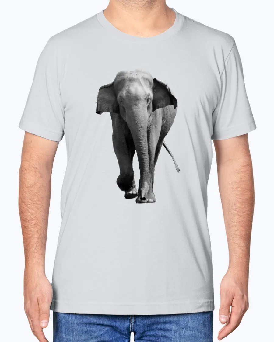 Male Indian Elephant Charging in Sri Lanka, Asian Elephant, Elephant lovers wildlife fans, Moss Apparel, Unisex T-Shirt sold by Moss Apparel product image thumbnail 4