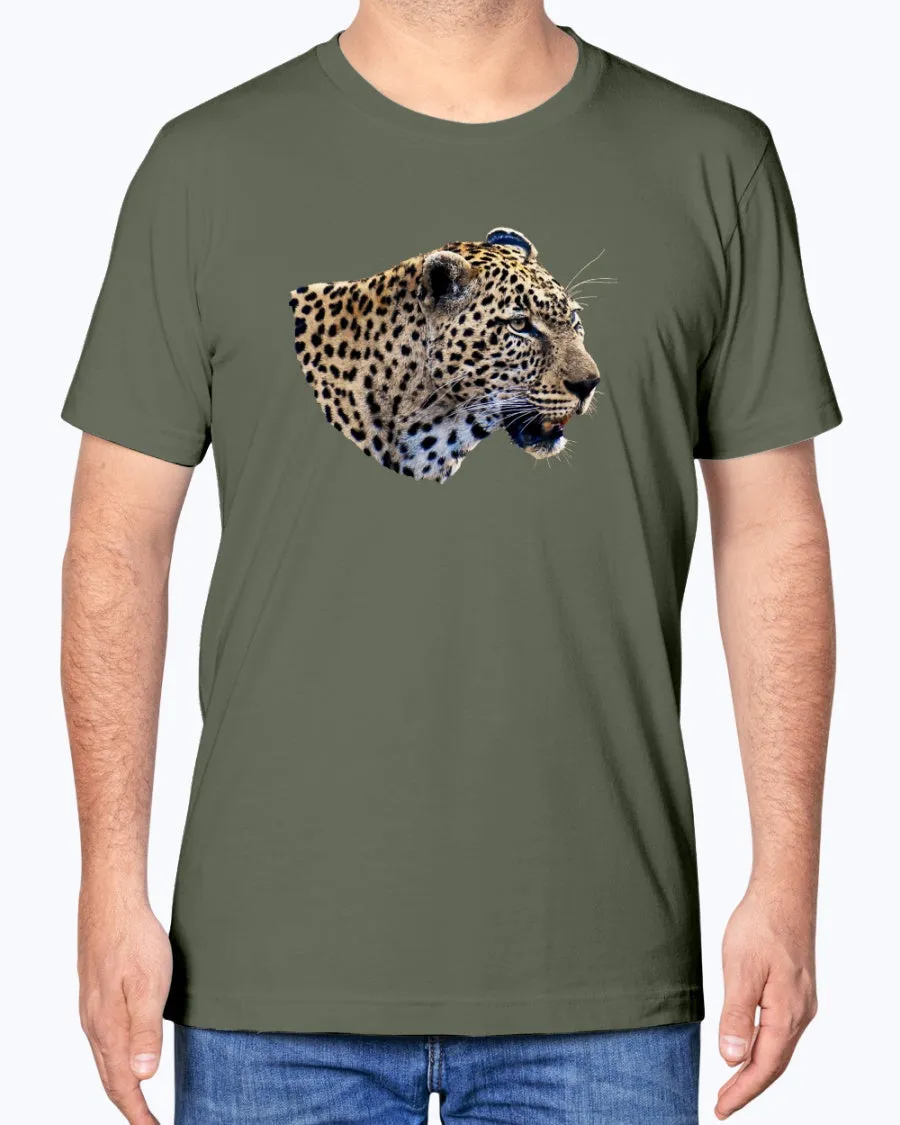 Leopard's Smile, Nature Lover's Apparel, cat lovers, wildlife fans, Moss Apparel, Unisex T-Shirt sold by Moss Apparel product image thumbnail 3