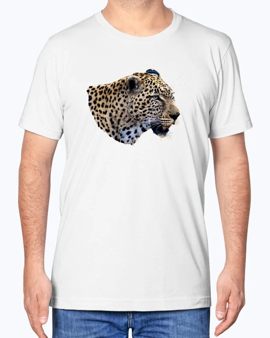 Leopard's Smile, Nature Lover's Apparel, cat lovers, wildlife fans, Moss Apparel, Unisex T-Shirt sold by Moss Apparel product image thumbnail 4