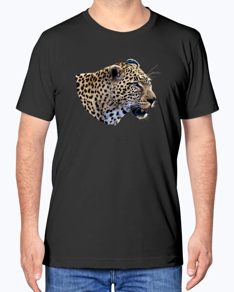 Leopard's Smile, Nature Lover's Apparel, cat lovers, wildlife fans, Moss Apparel, Unisex T-Shirt sold by Moss Apparel product image thumbnail 2