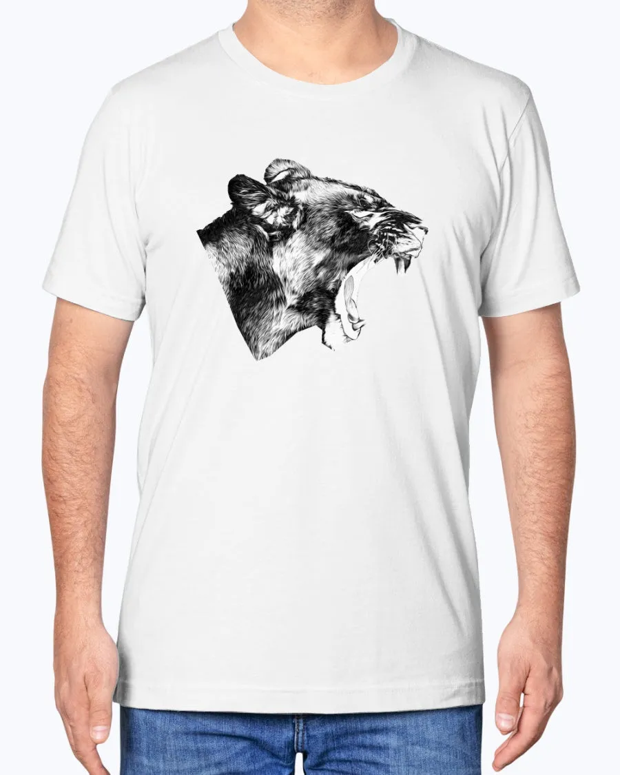 Lioness' Roar, lion lovers, wildlife fans, Moss Apparel, Unisex T-Shirt sold by Moss Apparel product image thumbnail 2
