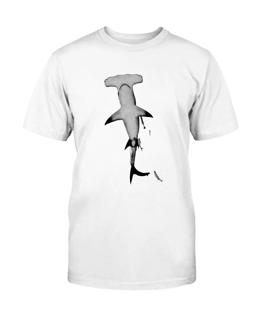 Hammerhead Shark Overhead, Shark Shirt, Eco-Friendly Fashion, Moss Apparel, Unisex T-Shirt sold by Moss Apparel product image thumbnail 3