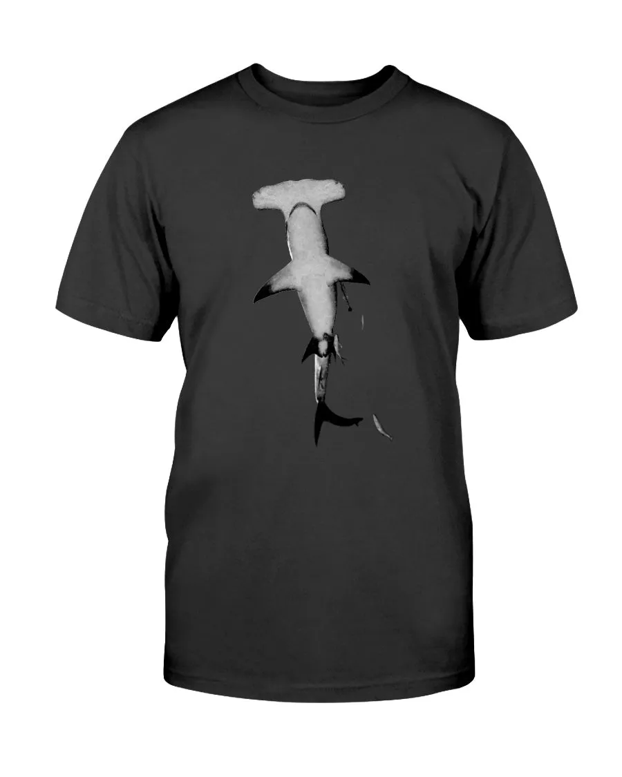 Hammerhead Shark Overhead, Shark Shirt, Eco-Friendly Fashion, Moss Apparel, Unisex T-Shirt sold by Moss Apparel product image thumbnail 4