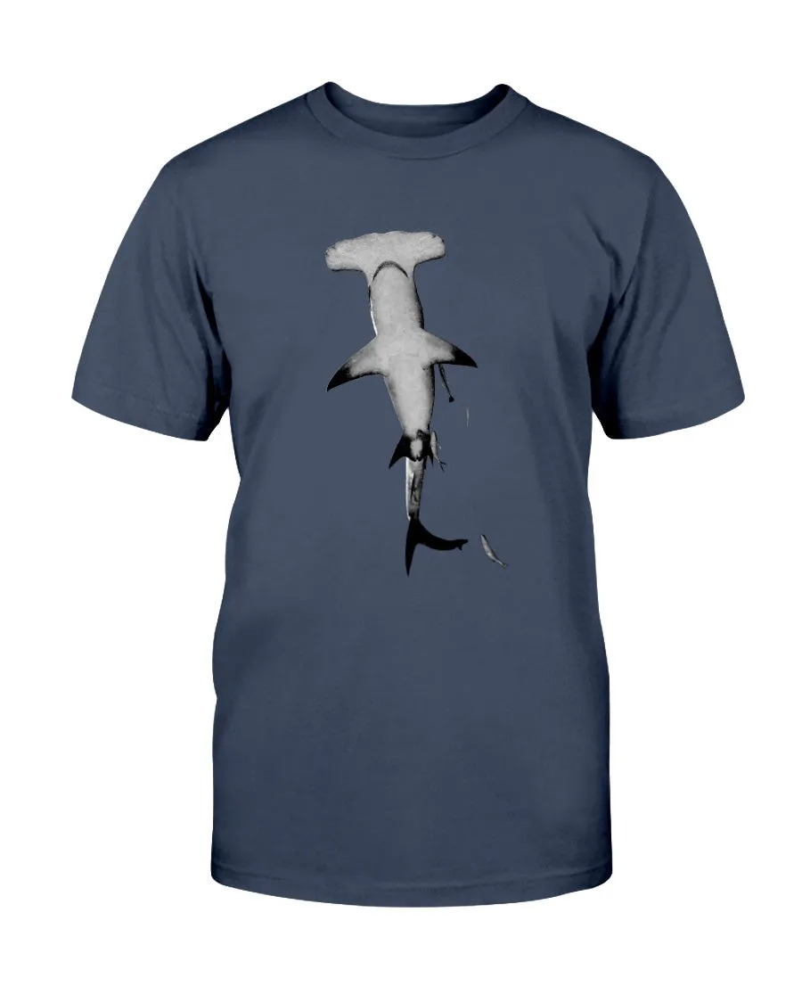 Hammerhead Shark Overhead, Shark Shirt, Eco-Friendly Fashion, Moss Apparel, Unisex T-Shirt sold by Moss Apparel product image thumbnail 2