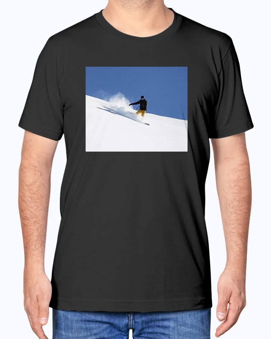 Mountain Flow, Snowboarding Shirt, Eco-Friendly Fashion, Moss Apparel, Unisex T-Shirt sold by Moss Apparel product image thumbnail 3