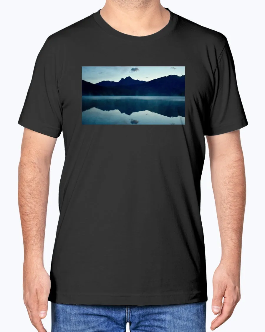 Calm Morning Sunrise, Glacier National Park, Moss Apparel, Unisex T-Shirt sold by Moss Apparel product image thumbnail 3