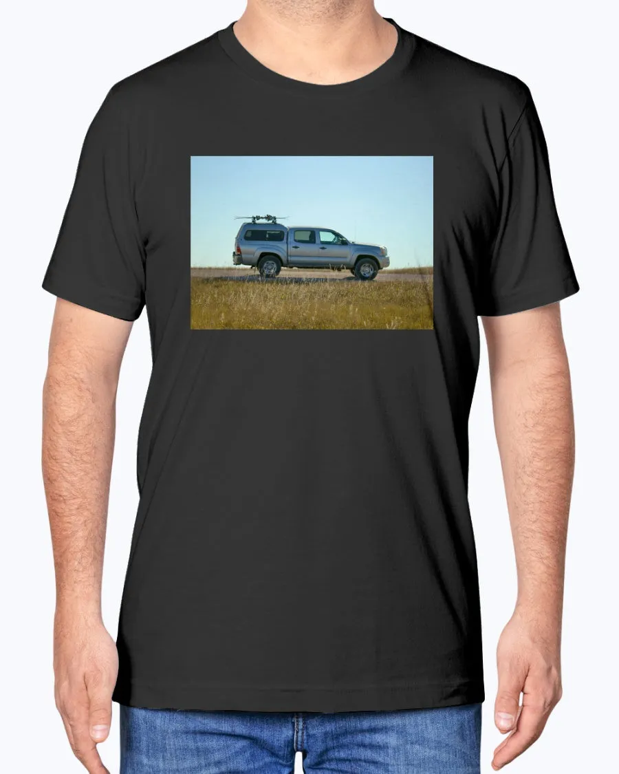 Lost Skier in a Tacoma, Bad Lands South Dakota, Moss Apparel, Unisex T-Shirt sold by Moss Apparel product image thumbnail 2
