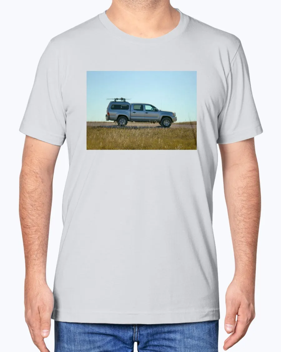 Lost Skier in a Tacoma, Bad Lands South Dakota, Moss Apparel, Unisex T-Shirt sold by Moss Apparel product image thumbnail 5