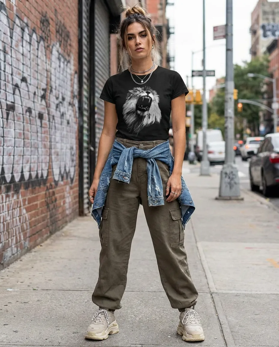 Majestic Lion, Wildlife Conservation, Cozy Casual Wear, Moss Apparel, Unisex T-Shirt sold by Moss Apparel