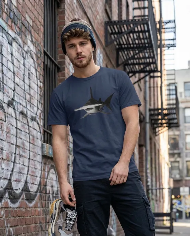 Hammerhead Shark, Shark Conservation, Moss Apparel, Unisex T-Shirt made by Moss Apparel