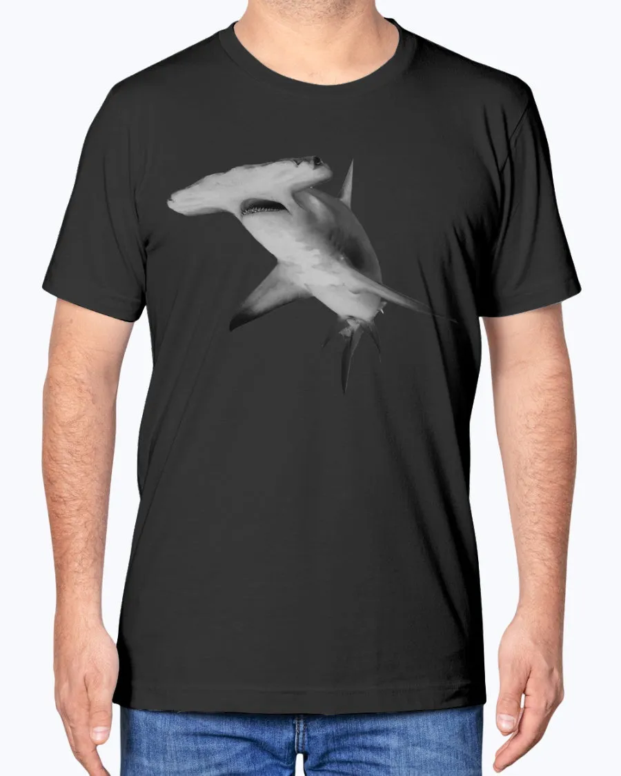 Hammerhead Shark, Great Hammerhead in Bimini Bahamas photograph, Moss Apparel, Unisex T-Shirt sold by Moss Apparel product image thumbnail 5