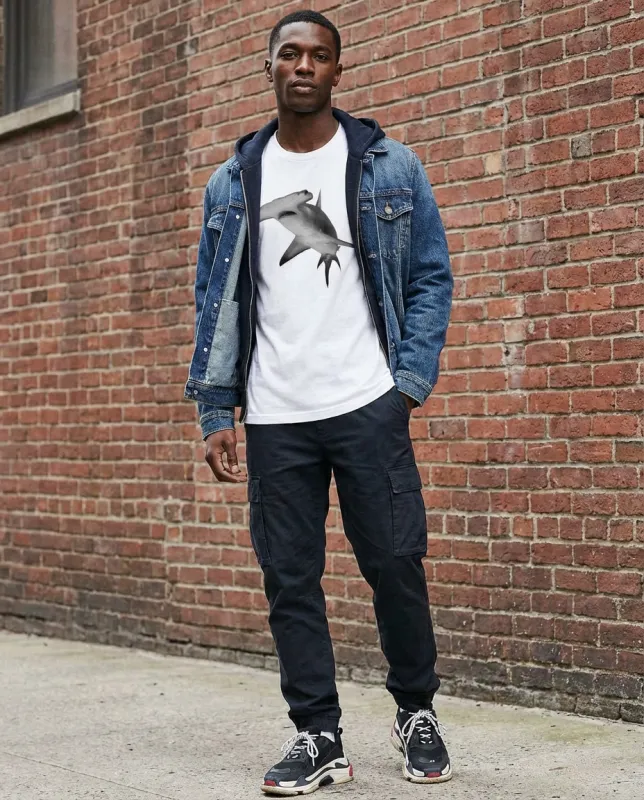 Hammerhead Shark, Great Hammerhead in Bimini Bahamas photograph, Moss Apparel, Unisex T-Shirt made by Moss Apparel