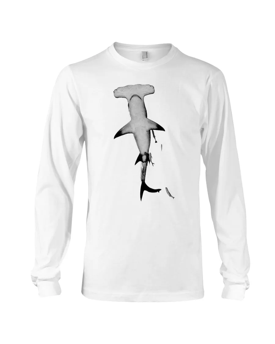 Hammerhead Overhead, shark sweater, high seas lover, Moss Apparel, Unisex Long Sleeve T-Shirt sold by Moss Apparel product image thumbnail 4