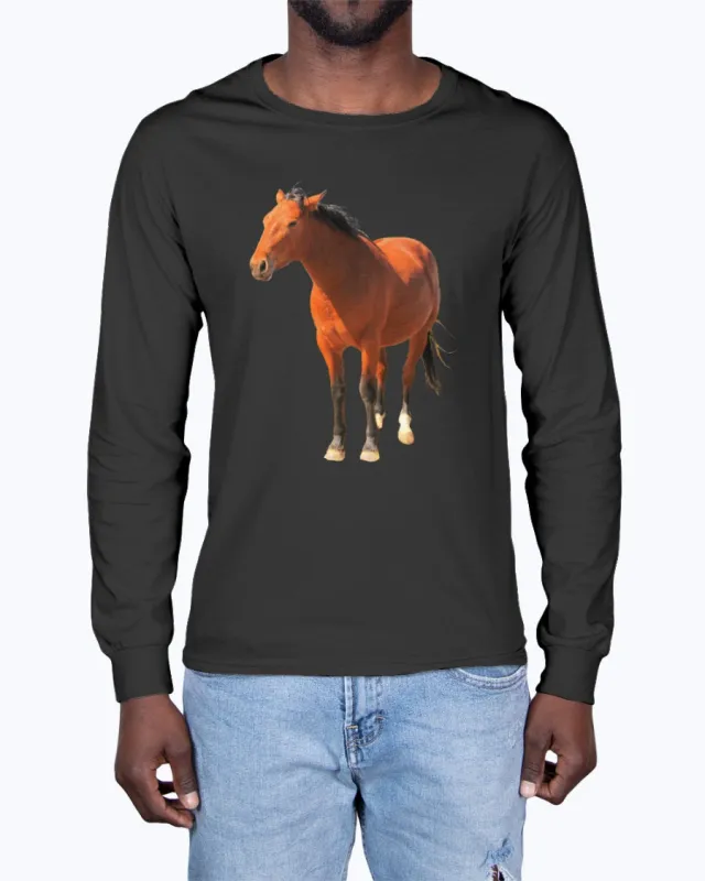 Desert Mustangs, Wild Horse Conservation, Moss Apparel, Unisex Long Sleeve T-Shirt made by Moss Apparel
