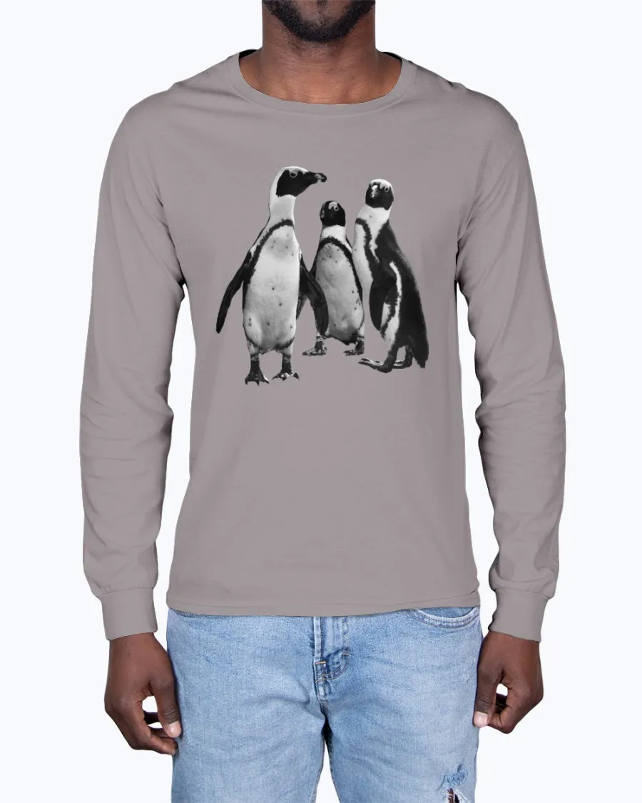 Penguin Huddle, Cute Animal Lover, Moss Apparel, Unisex Long Sleeve T-Shirt sold by Moss Apparel product image thumbnail 5