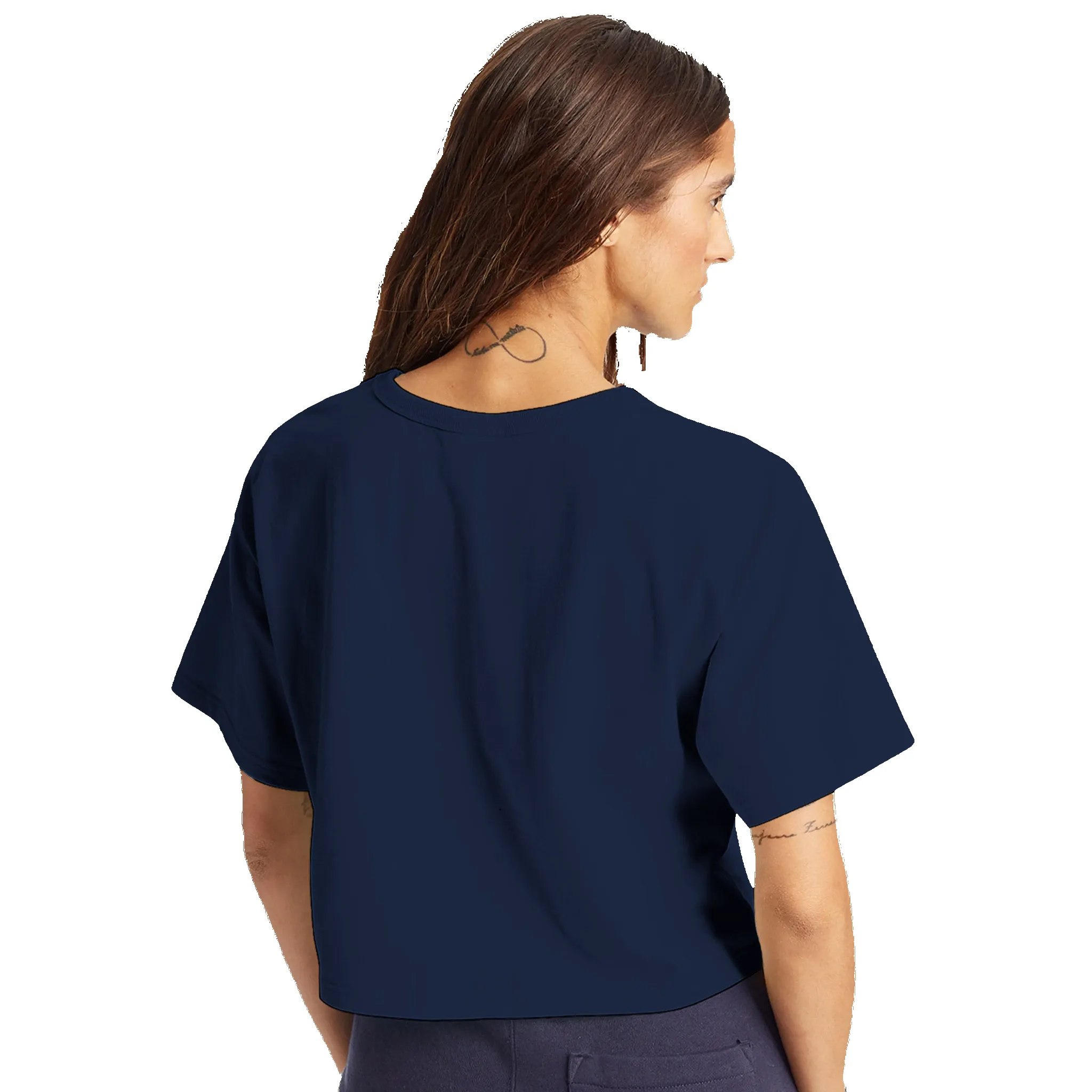 Dancing Penguin Women's Cropped Heritage Crewneck T-Shirt | Champion sold by Moss Apparel product image thumbnail 5