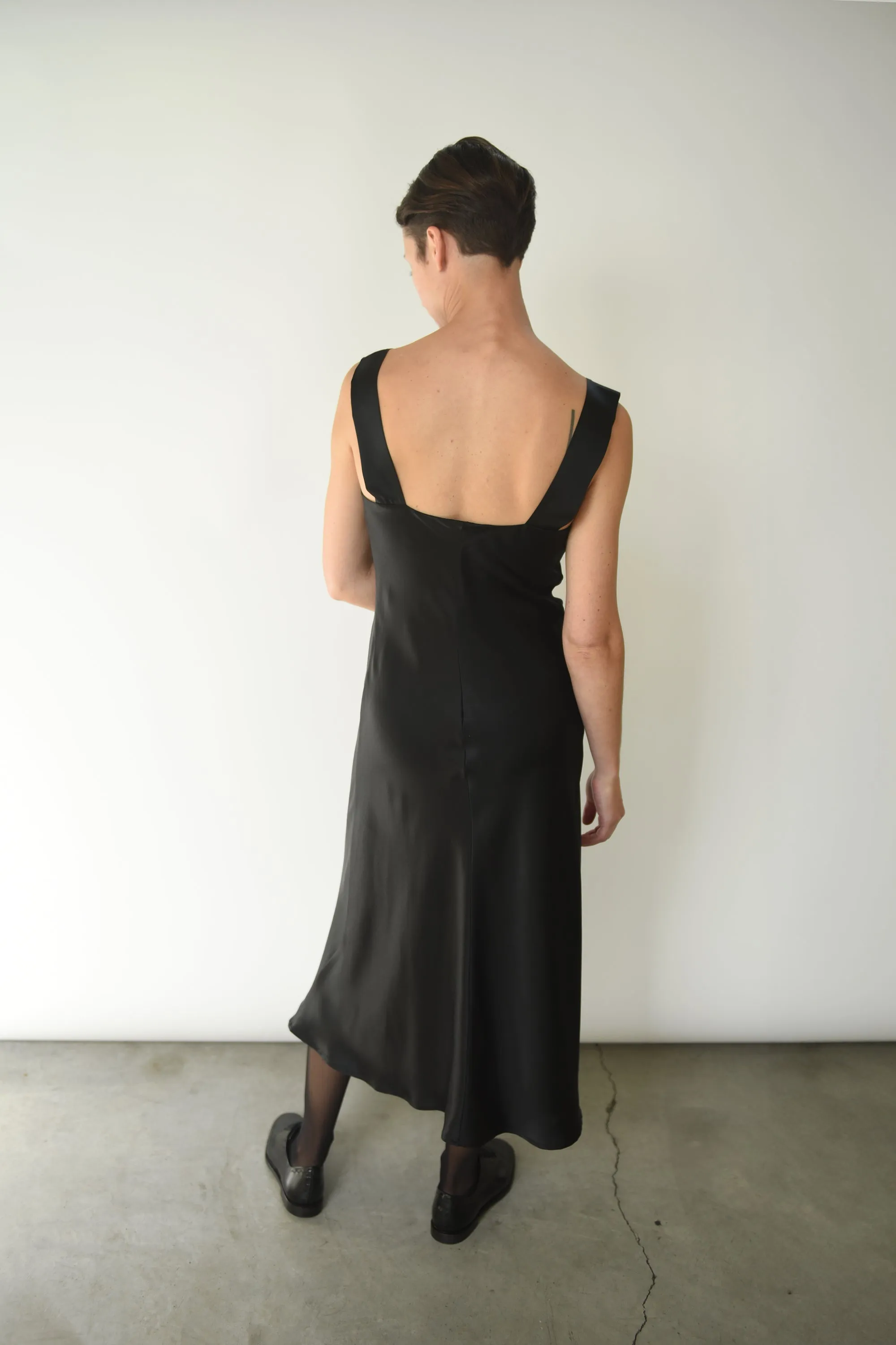 Lisette Midi Slip Dress - Black sold by Kamperett product image thumbnail 4