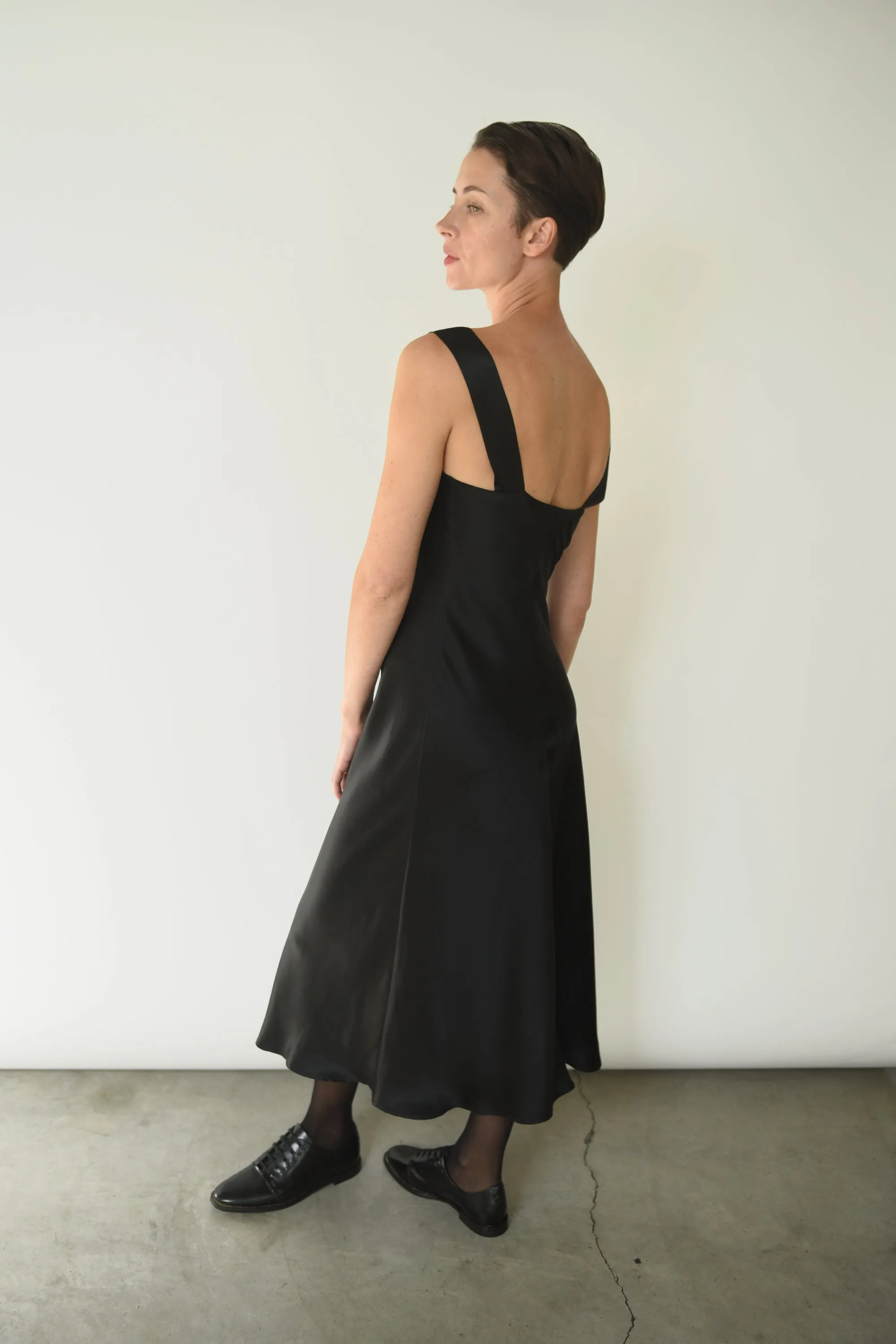 Lisette Midi Slip Dress - Black sold by Kamperett product image thumbnail 2