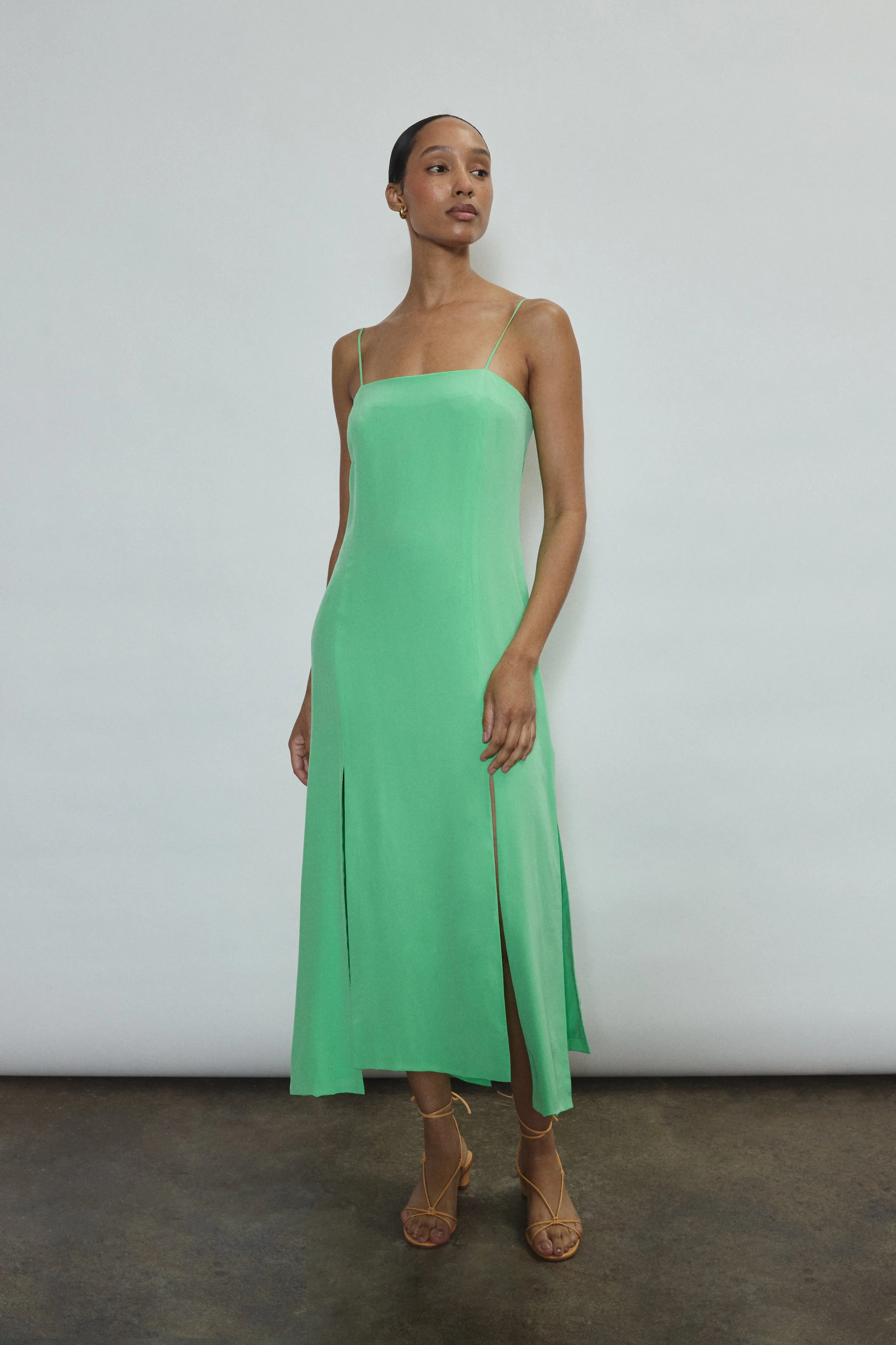 Theodora Dress - Celadon sold by Kamperett