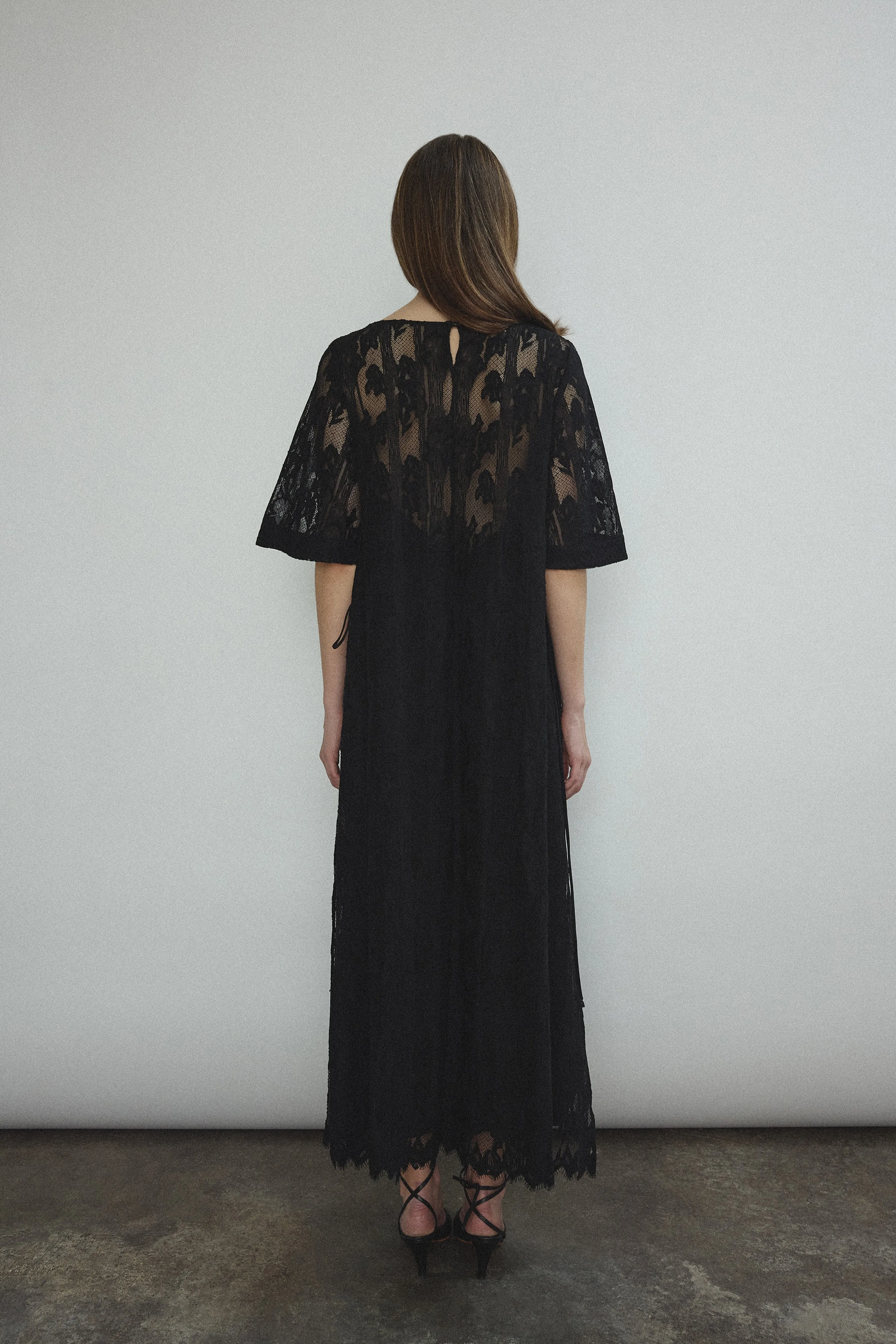 Thea Lace Sheath Dress - Black Lace sold by Kamperett product image thumbnail 3
