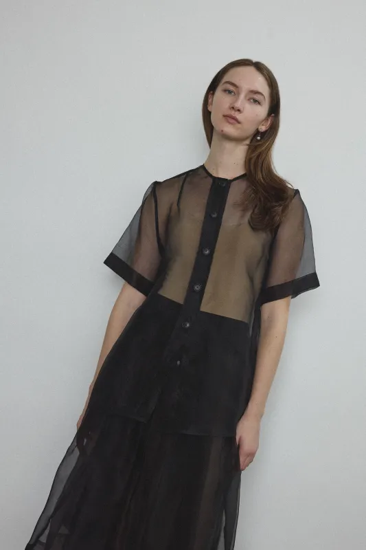 Jette Organza Tee - Black made by Kamperett