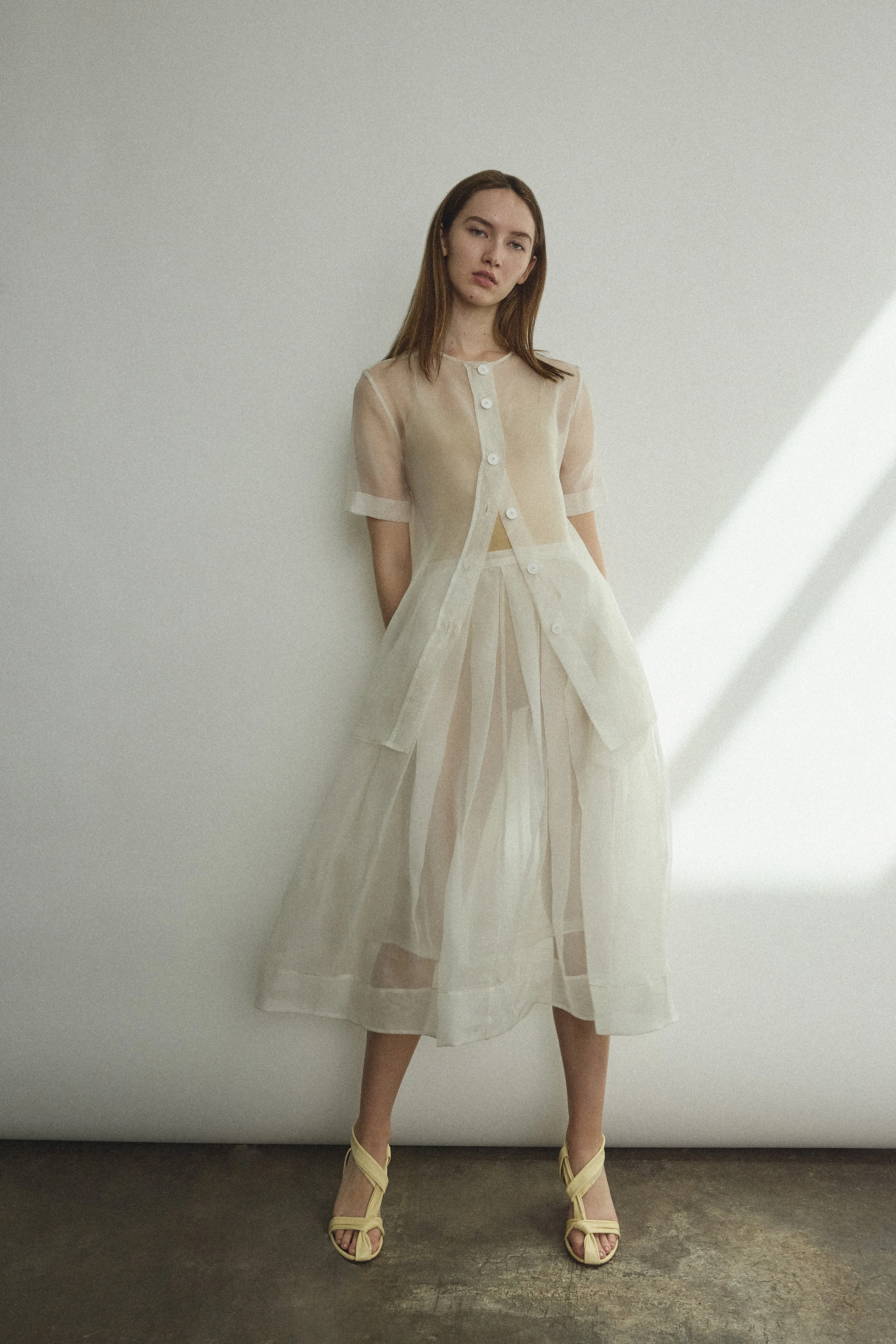 Jette Organza Tee - Alabaster sold by Kamperett product image thumbnail 2