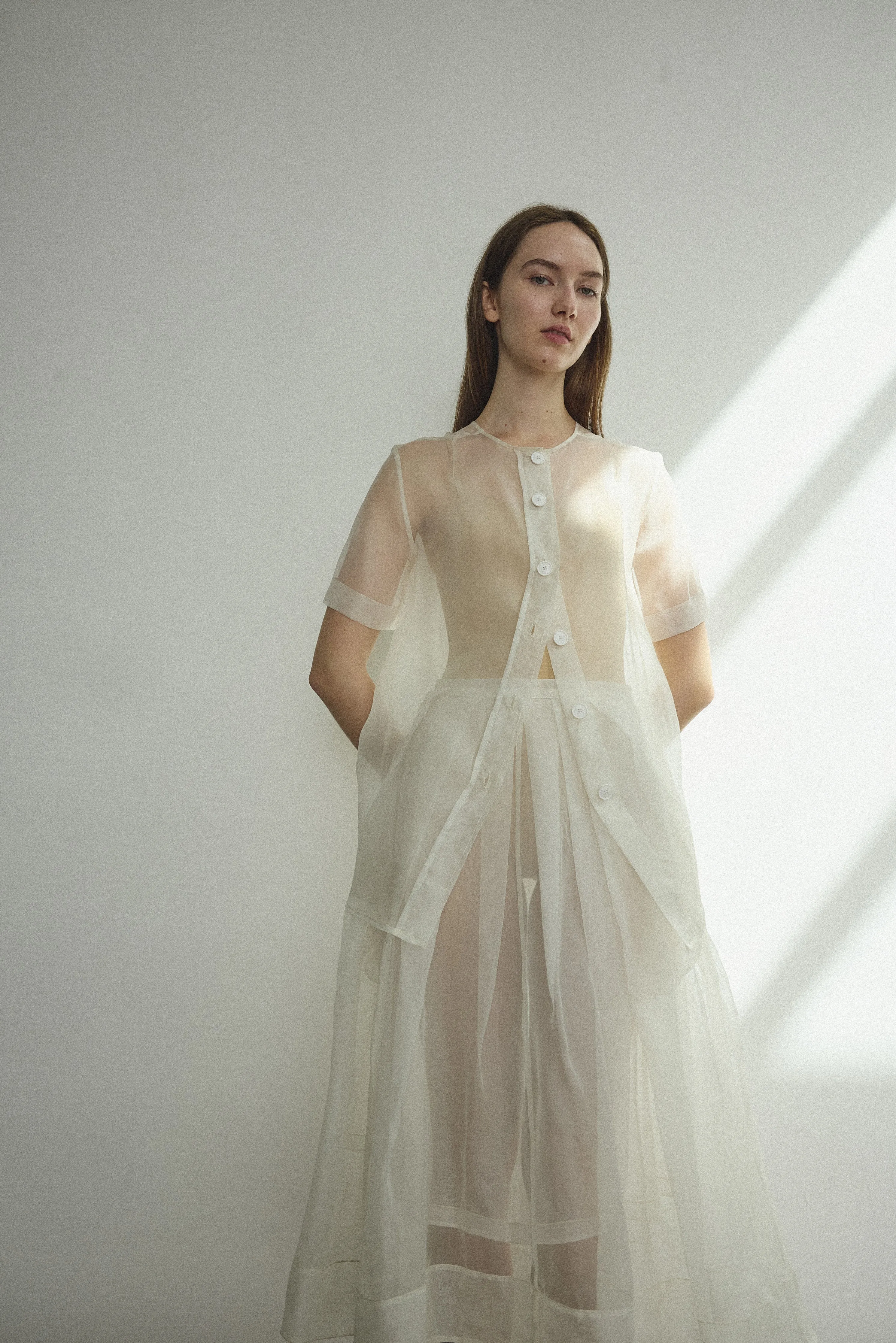 Jette Organza Tee - Alabaster sold by Kamperett product image thumbnail 4