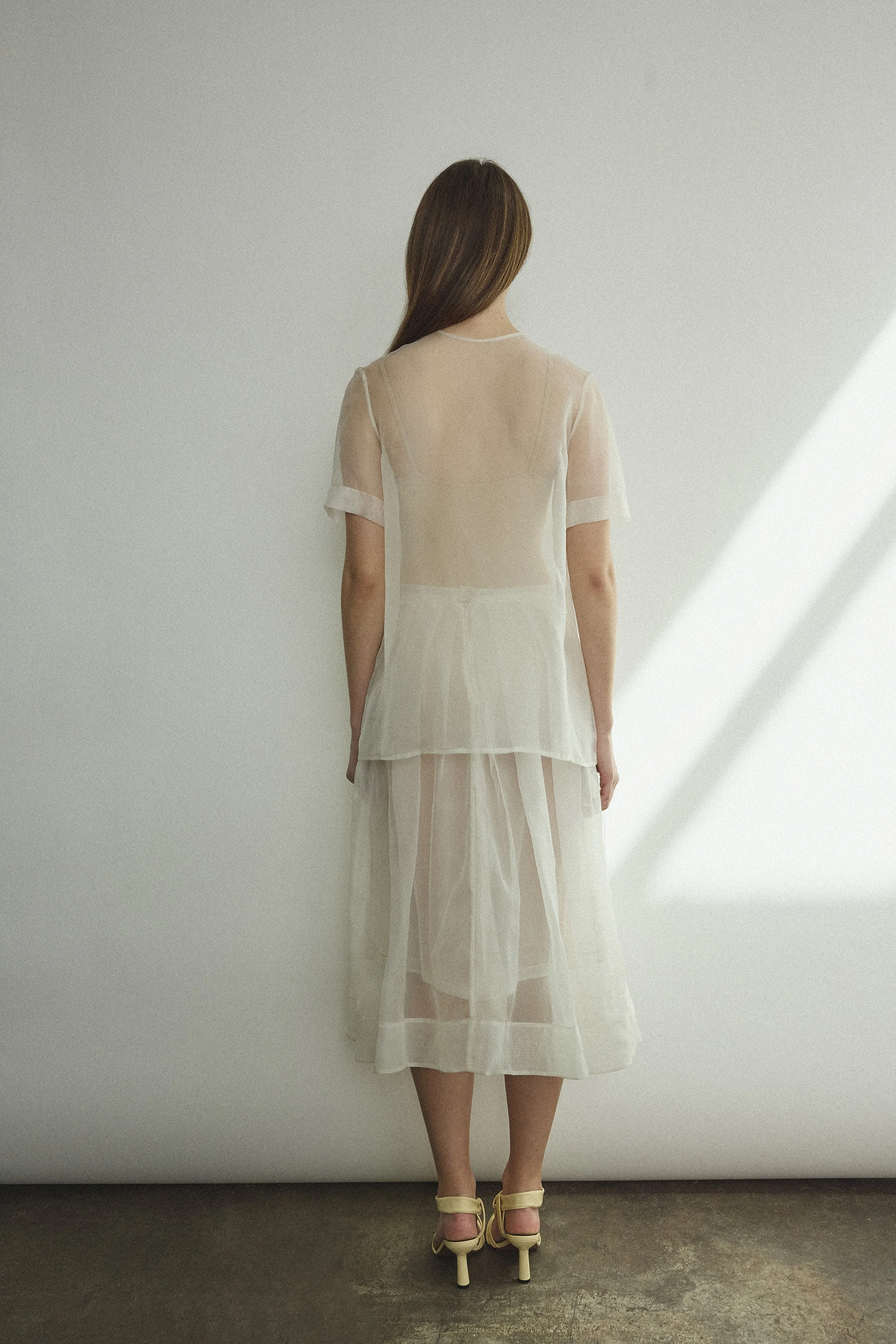 Jette Organza Tee - Alabaster sold by Kamperett product image thumbnail 3