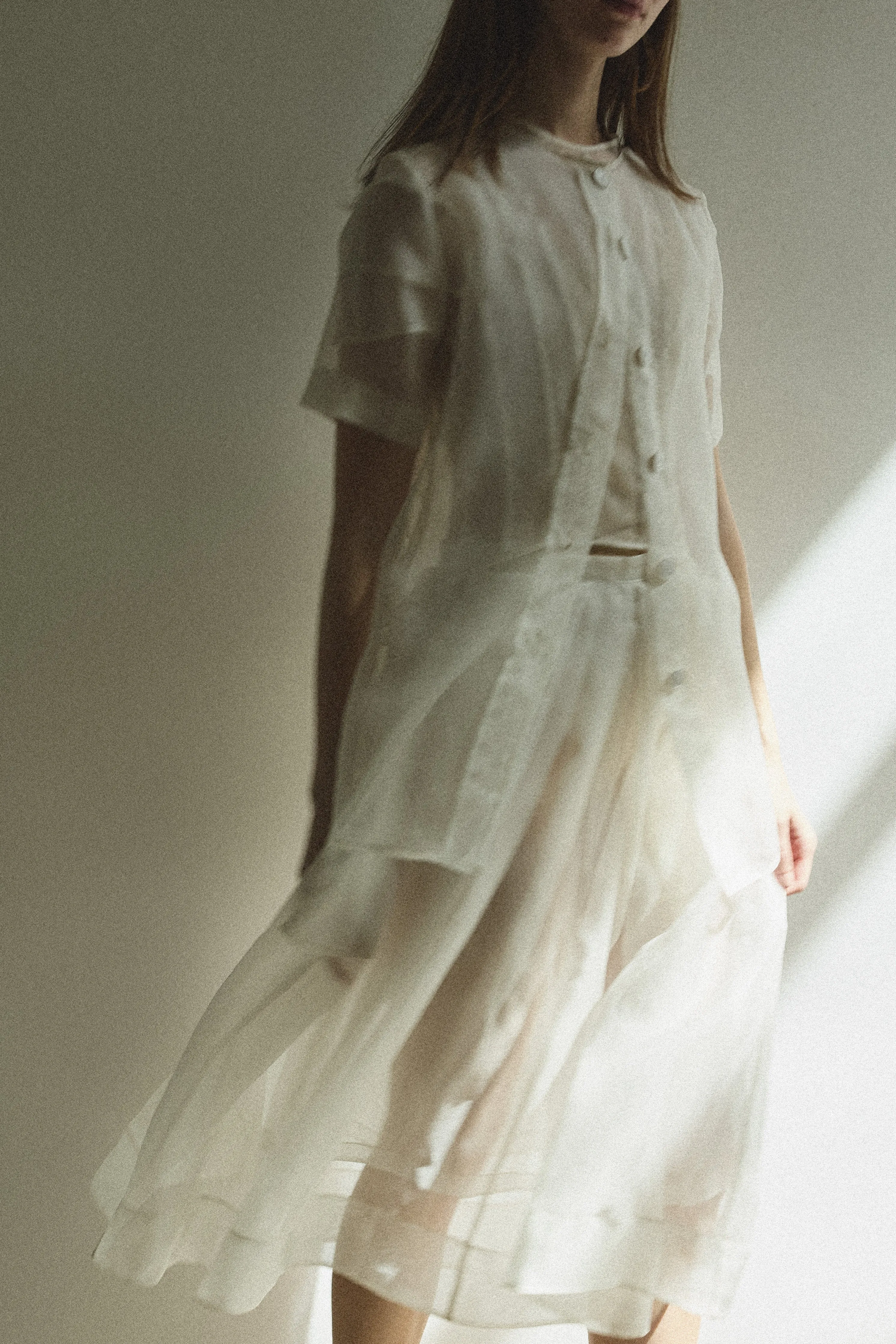 Jette Organza Tee - Alabaster sold by Kamperett product image thumbnail 5