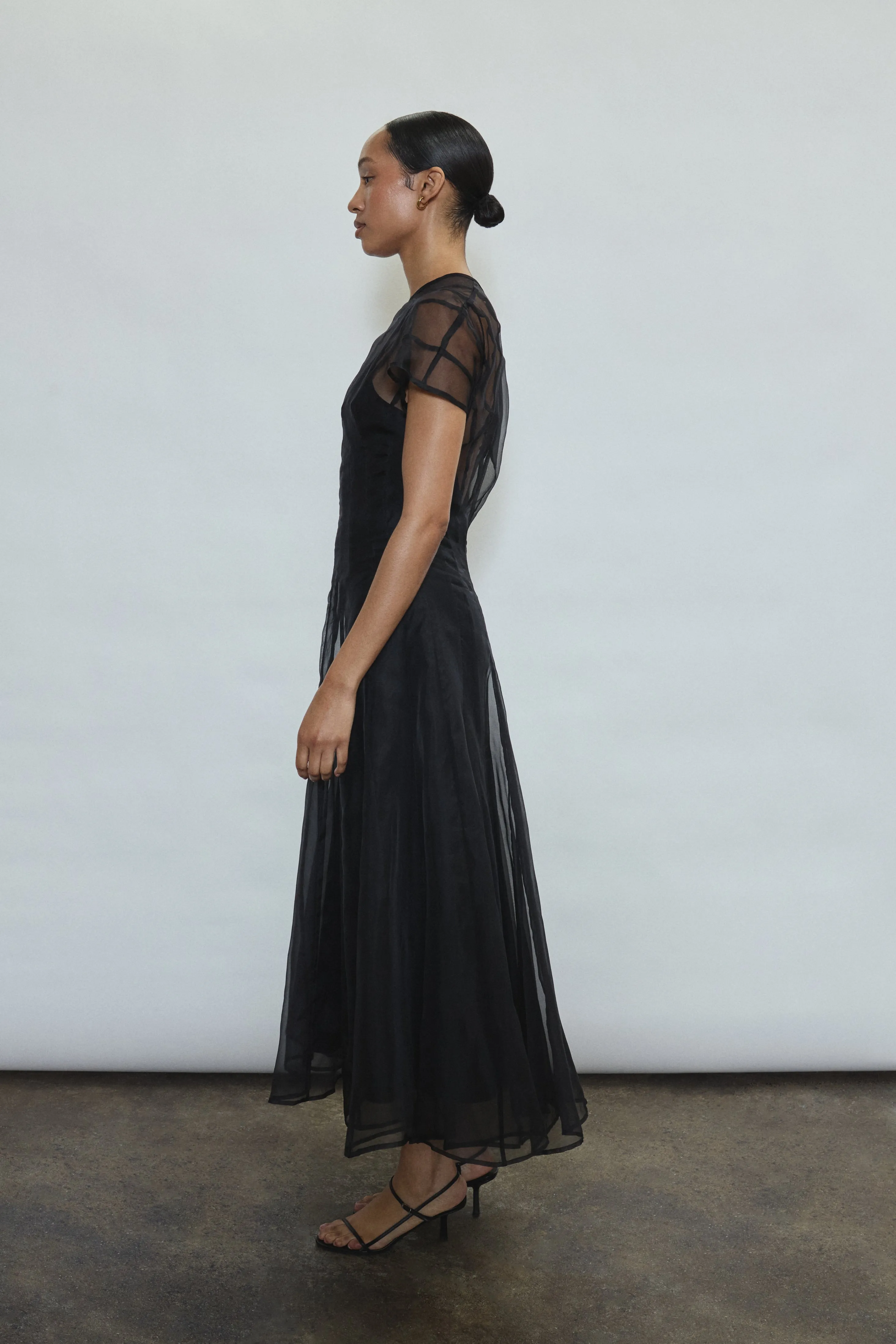 Caroline Midi Slip Dress - Black sold by Kamperett product image thumbnail 5