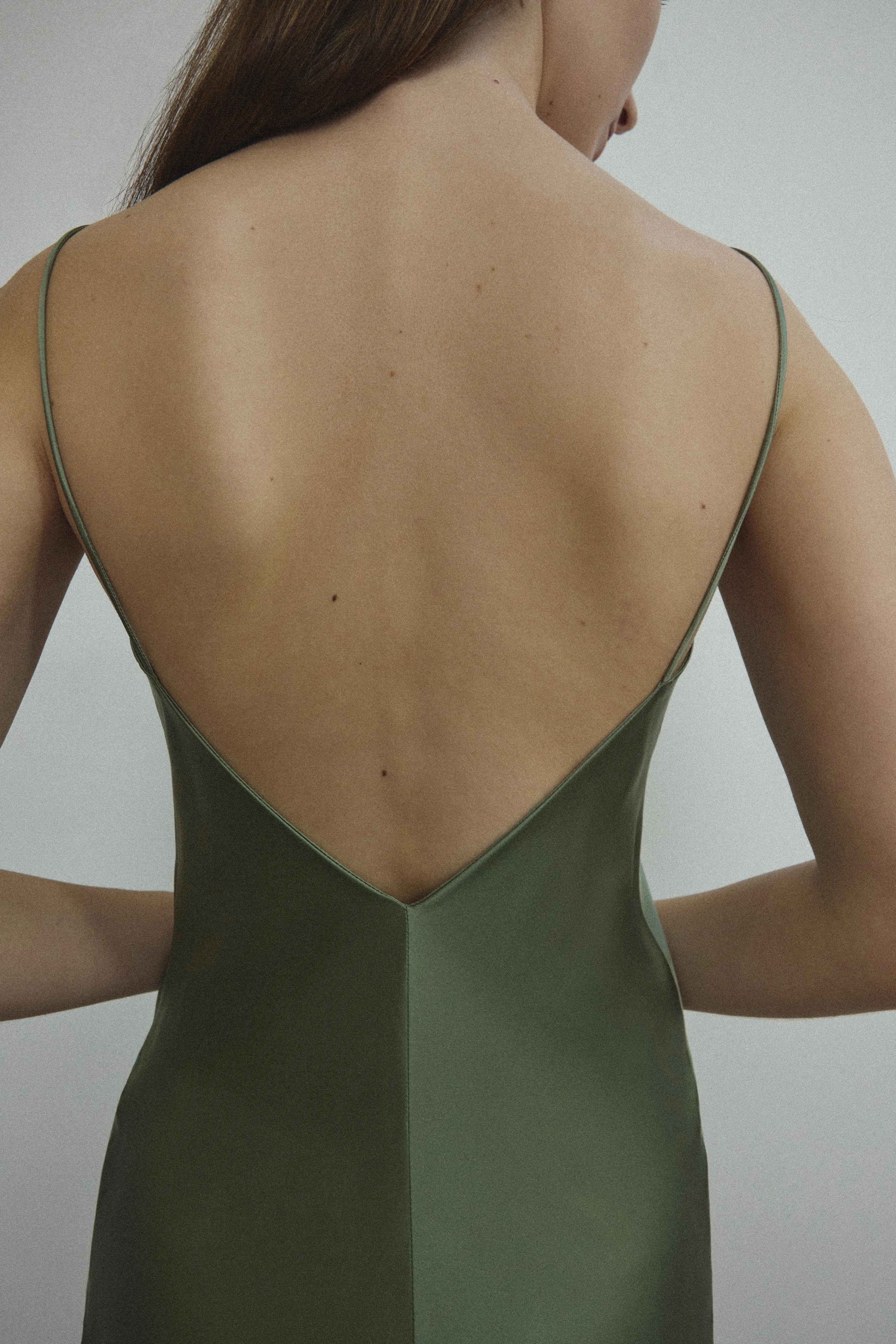 Caroline Midi Slip Dress - Jade sold by Kamperett product image thumbnail 4