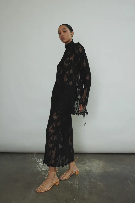 Isabella Skirt - Black Lace made by Kamperett