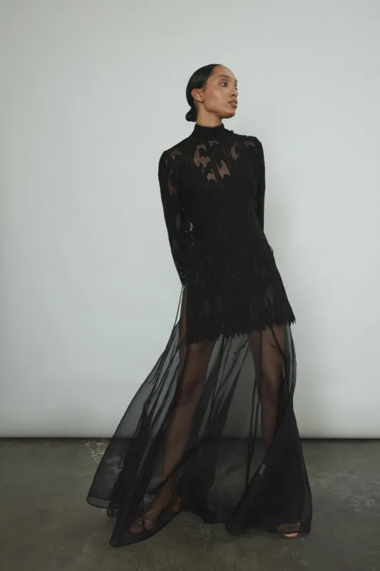 Isabella Tunic - Black Lace made by Kamperett