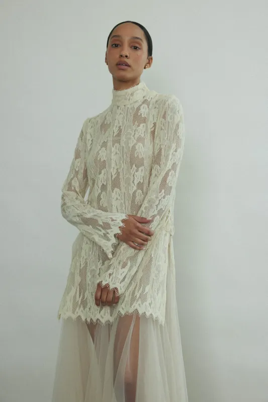 Isabella Tunic - Cream Lace made by Kamperett