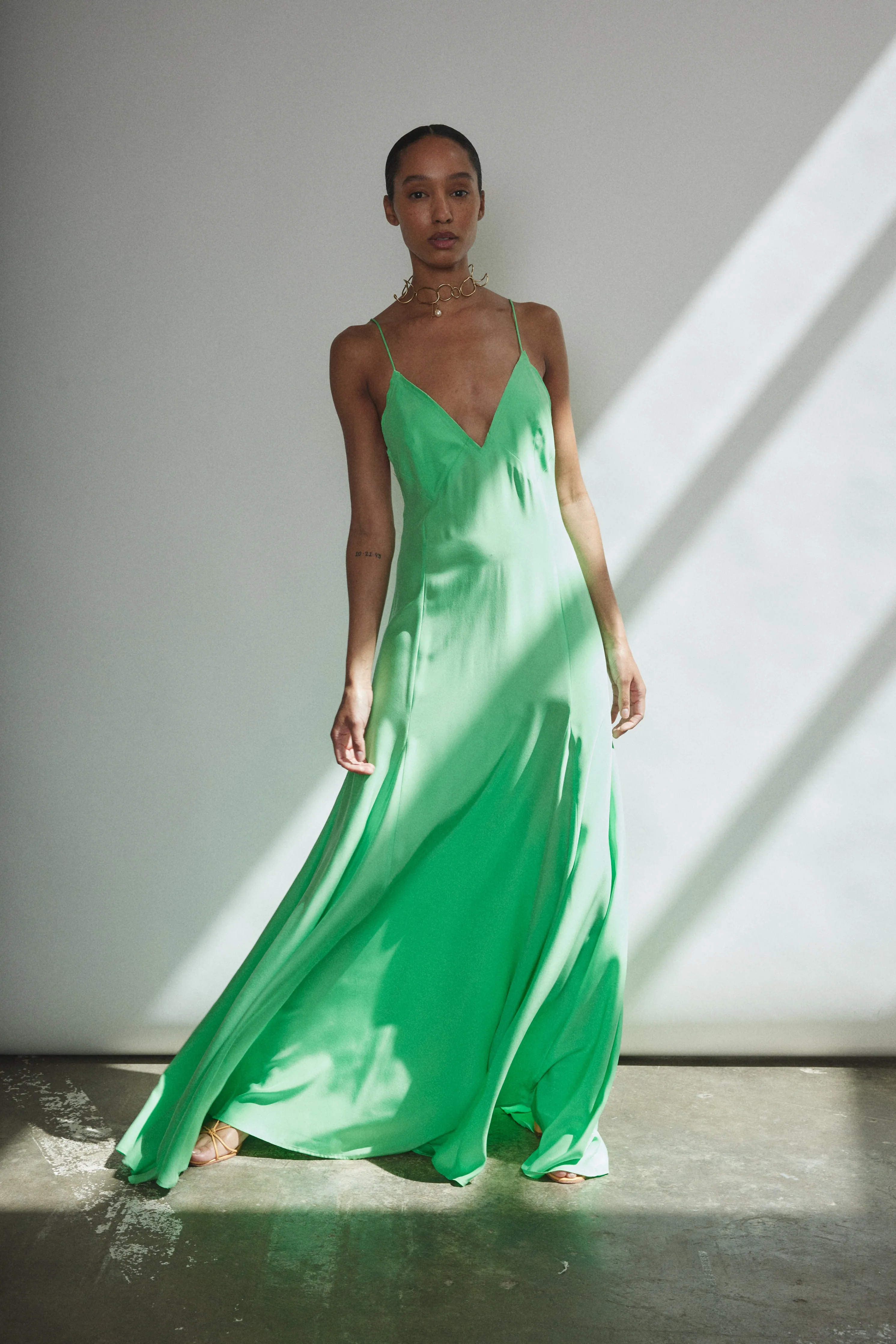 Simone Slip Dress - Celadon sold by Kamperett product image thumbnail 3
